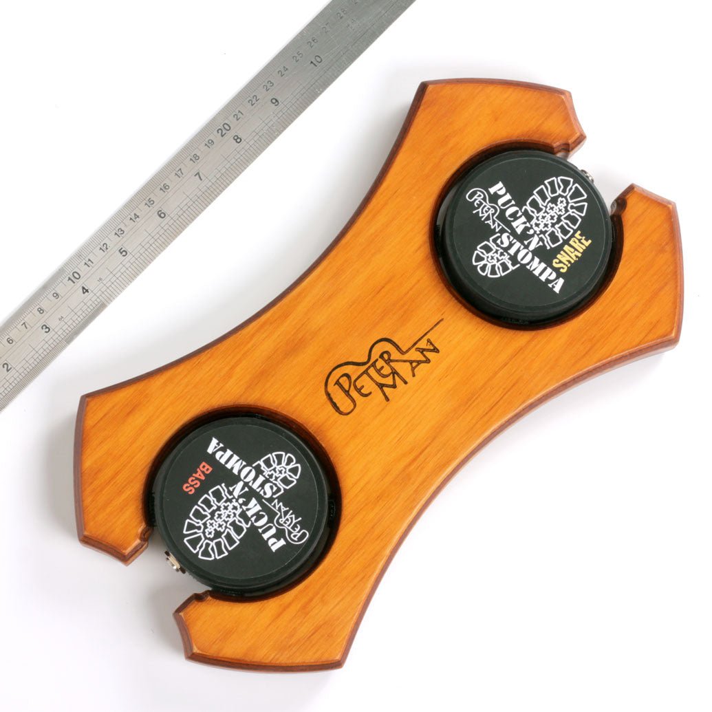 Mega stomp dual professional stomp box with bass and snare sounds. - Peterman Acoustic Music Stompbox