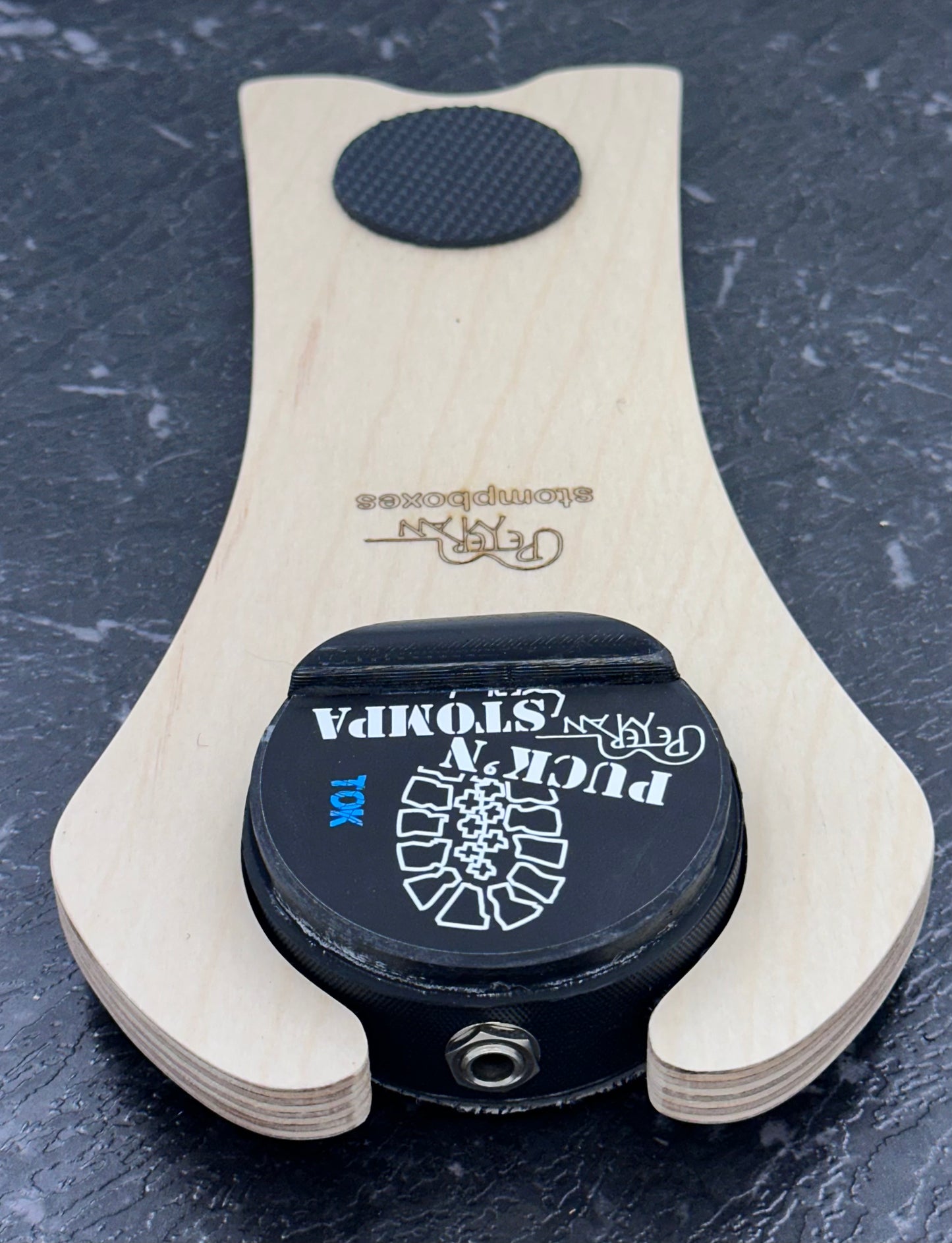 Mega stomp professional stomp box with tok woodblock sound.