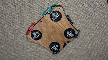 Applecrate quad professional stomp box with bass, snare and Tok sounds w/mixer.