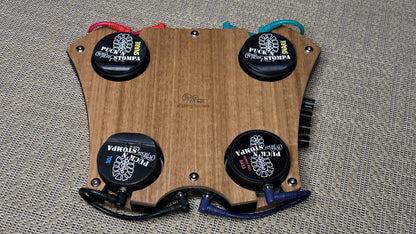 Applecrate quad professional stomp box with bass, snare and Tok sounds w/mixer.