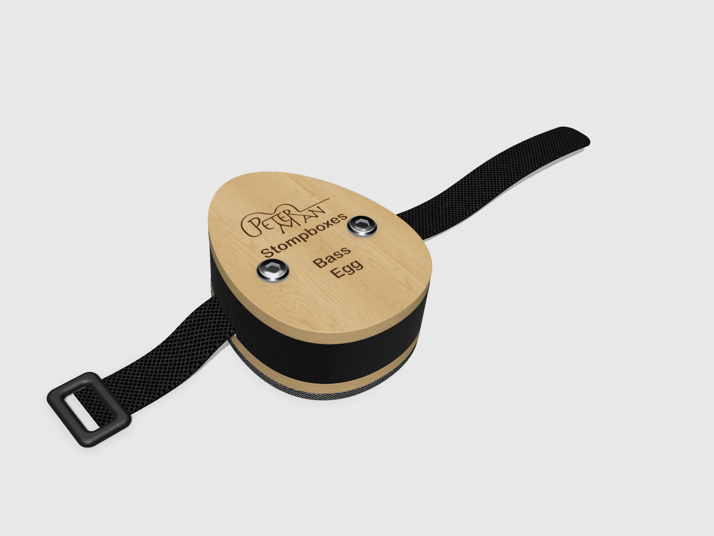 Egg Bass stomp performer stomp box with jack output bass sound. - Peterman Acoustic Music Stompbox