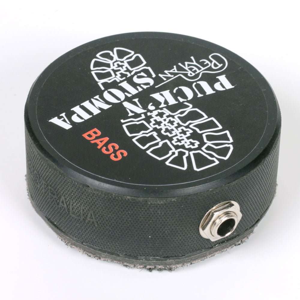 Puck'n stompa professional stomp box with jack output and bass sound. - Peterman Acoustic Music Stompbox
