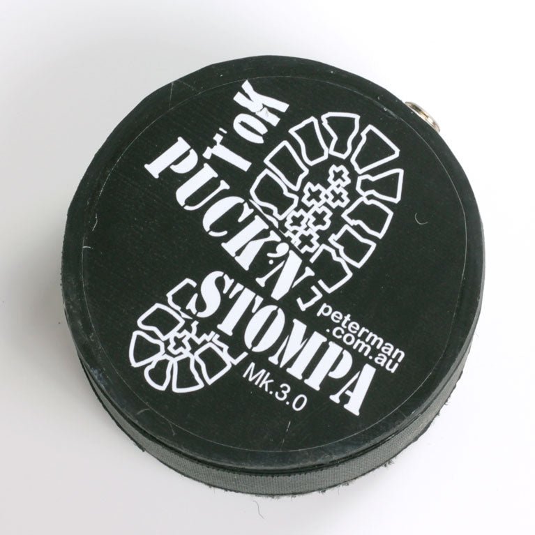 Puck'n stompa professional stomp box with jack output and tok sound. - Peterman Acoustic Music Stompbox