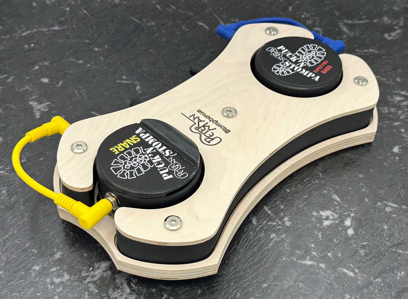 Professional Dual Bass and Snare Stomp Box with Mixer – Peterman Acoustic