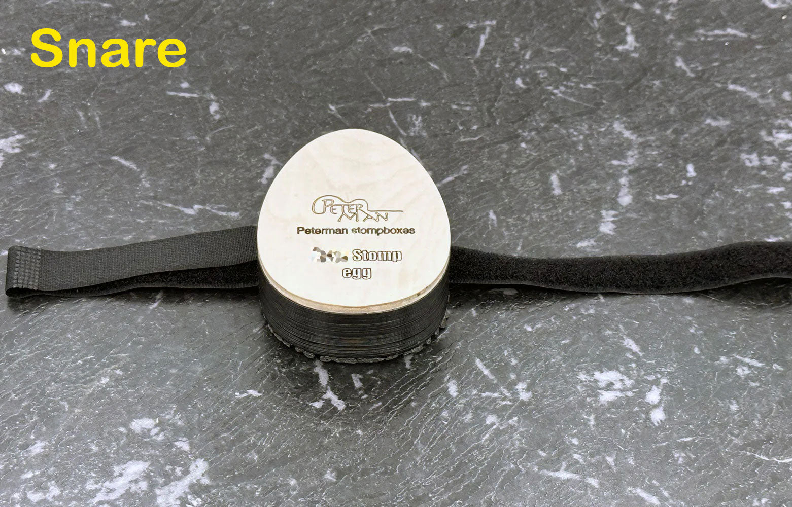 Snare Egg stomp performer stomp box with jack output snare sound. - Peterman Acoustic Music Stompbox